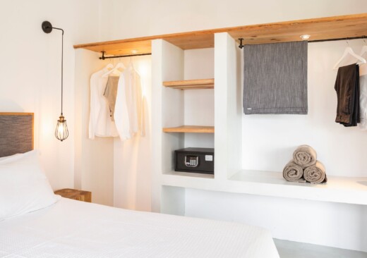 Elegant room interior at Doryssa Coast's beachfront luxury apartments in Samos