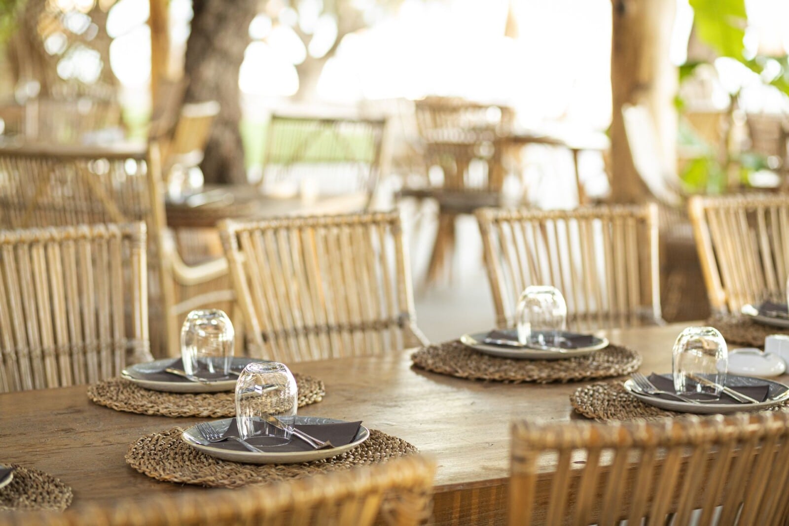 Table set at our top restaurants in samos found in Doryssa Hotels