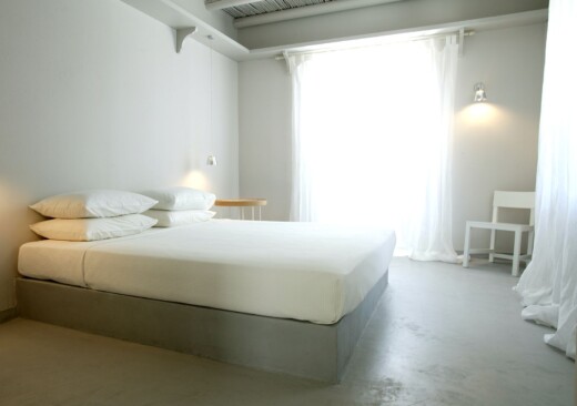 Bedroom of the Junior Village family room garden view in Samos by Doryssa Seaside